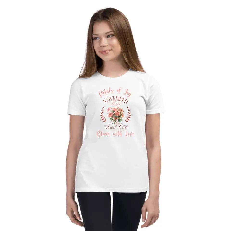 Custom Birth Month Flower Social Club T-Shirt - ART-TSH057 - ARTFULANE