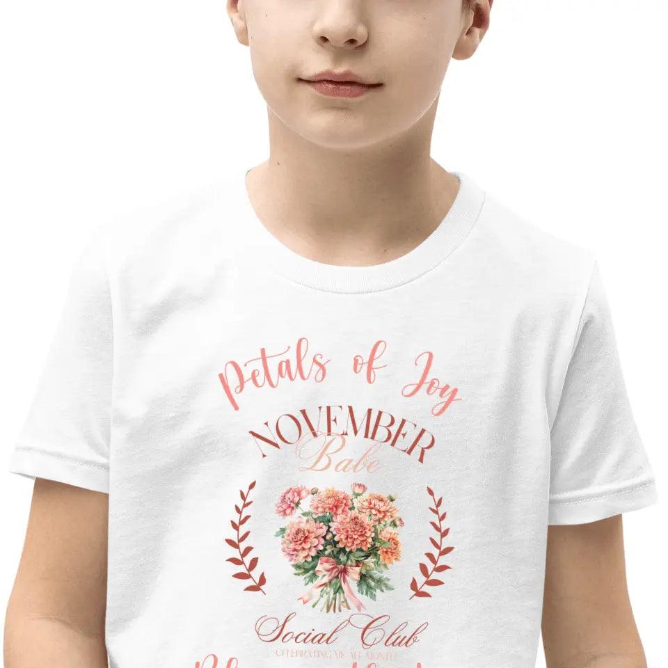 Custom Birth Month Flower Social Club T-Shirt - ART-TSH057 - ARTFULANE