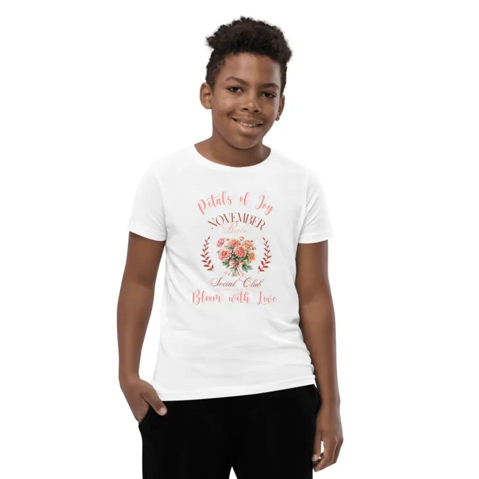 Custom Birth Month Flower Social Club T-Shirt - ART-TSH057 - ARTFULANE