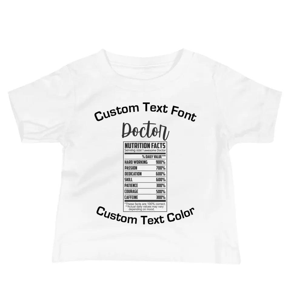 Custom Professions Nutrition Facts T-Shirt - ART-TSH059 - ARTFULANE