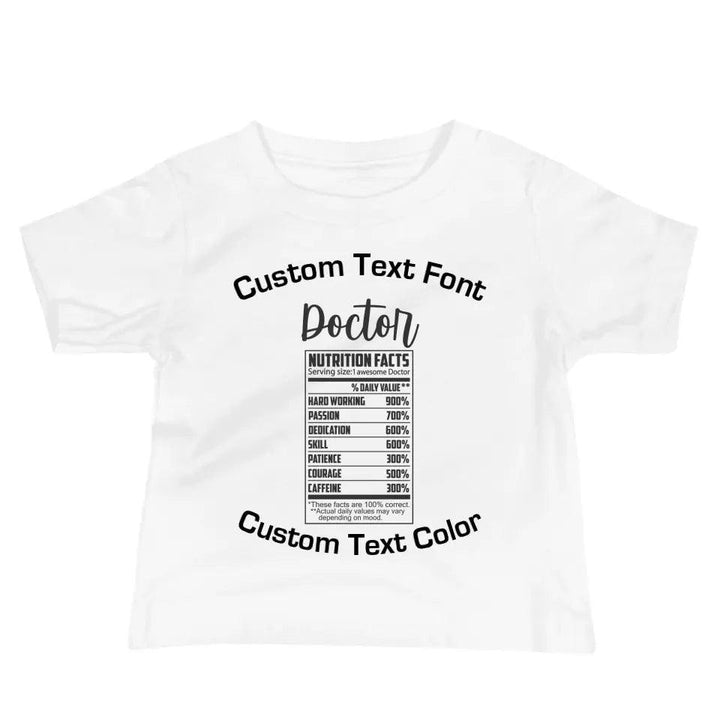 Custom Professions Nutrition Facts T-Shirt - ART-TSH059 - ARTFULANE