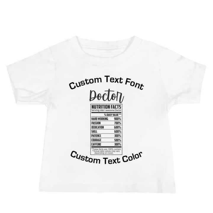 Custom Professions Nutrition Facts T-Shirt - ART-TSH059 - ARTFULANE