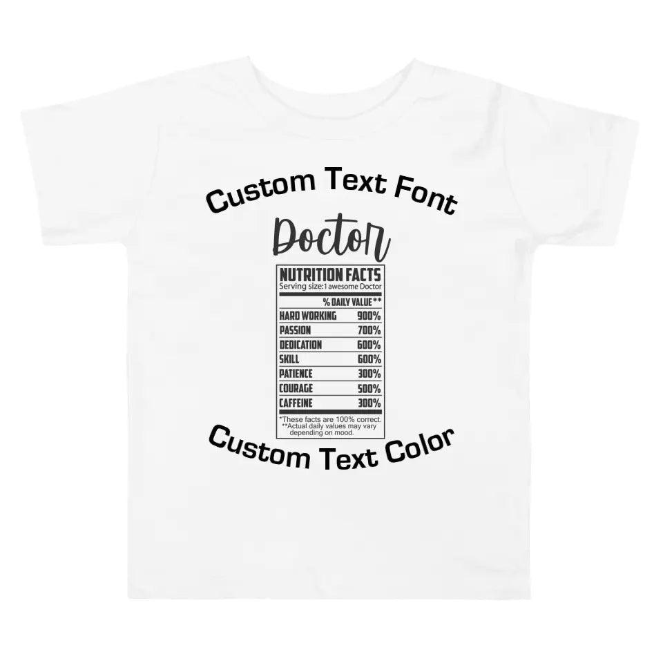 Custom Professions Nutrition Facts T-Shirt - ART-TSH059 - ARTFULANE