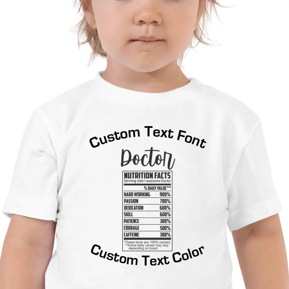 Custom Professions Nutrition Facts T-Shirt - ART-TSH059 - ARTFULANE