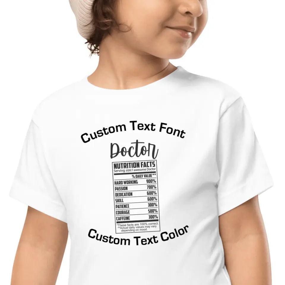 Custom Professions Nutrition Facts T-Shirt - ART-TSH059 - ARTFULANE