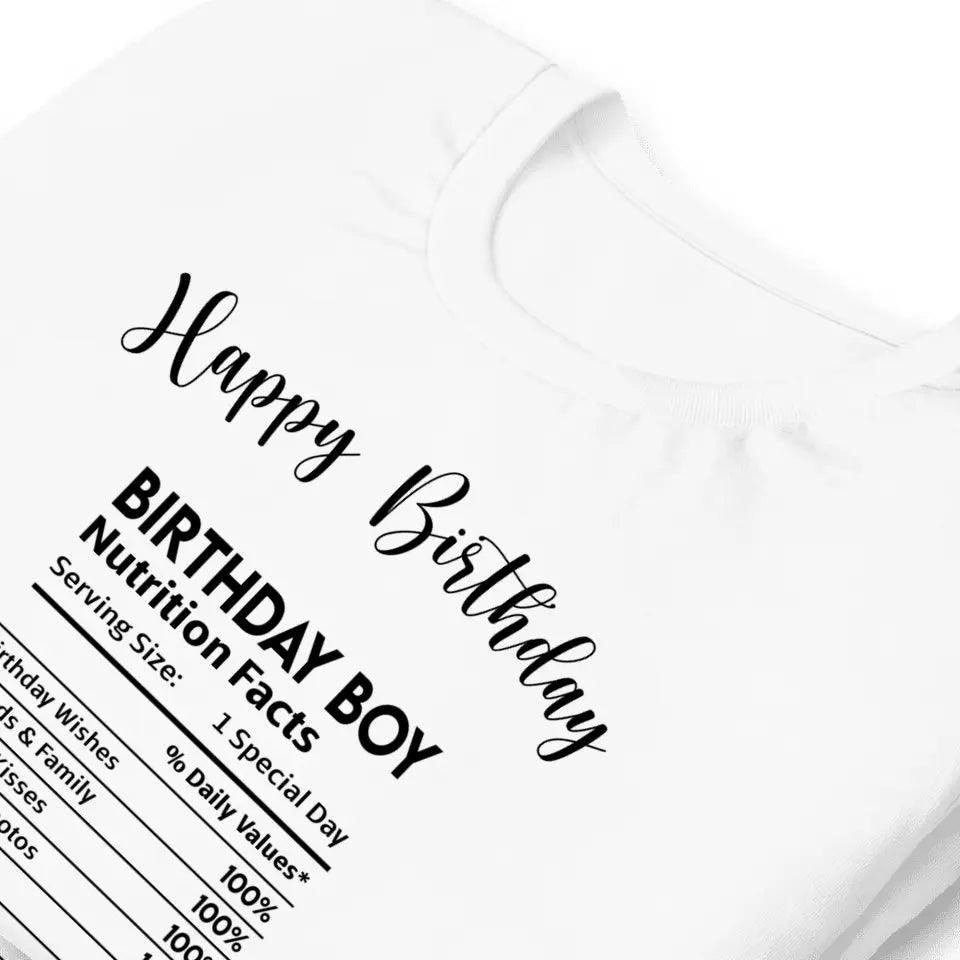 Custom Occasions Nutrition Facts T-Shirt - ART-TSH062 - ARTFULANE