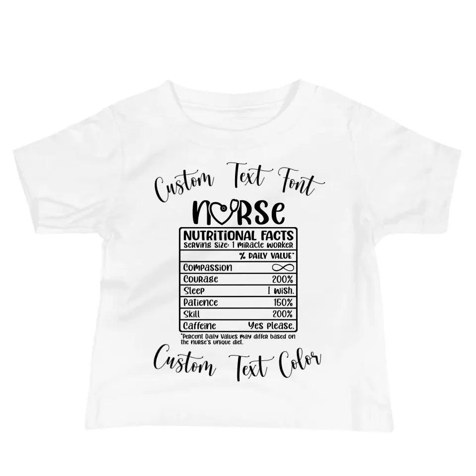 Custom Nurse Nutrition Facts T-Shirt - ART-TSH063 - ARTFULANE