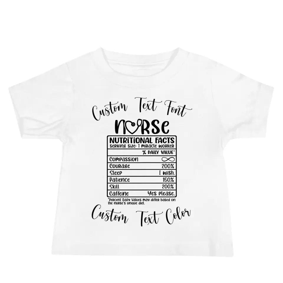 Custom Nurse Nutrition Facts T-Shirt - ART-TSH063 - ARTFULANE