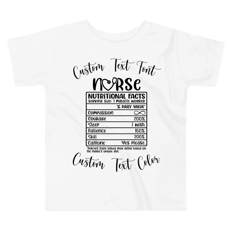 Custom Nurse Nutrition Facts T-Shirt - ART-TSH063 - ARTFULANE