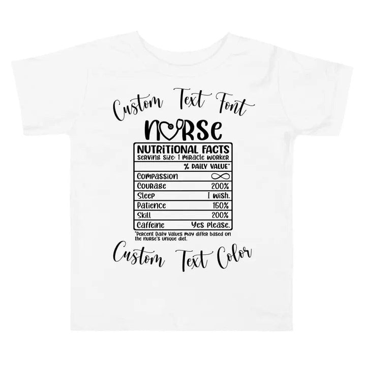 Custom Nurse Nutrition Facts T-Shirt - ART-TSH063 - ARTFULANE