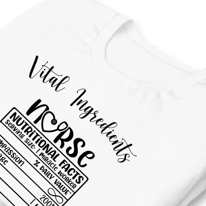 Custom Nurse Nutrition Facts T-Shirt - ART-TSH063 - ARTFULANE