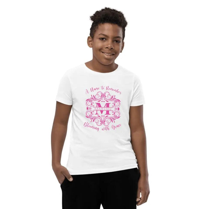 Custom Swirls Split Letter Monogram T-Shirt - ART-TSH069 - ARTFULANE