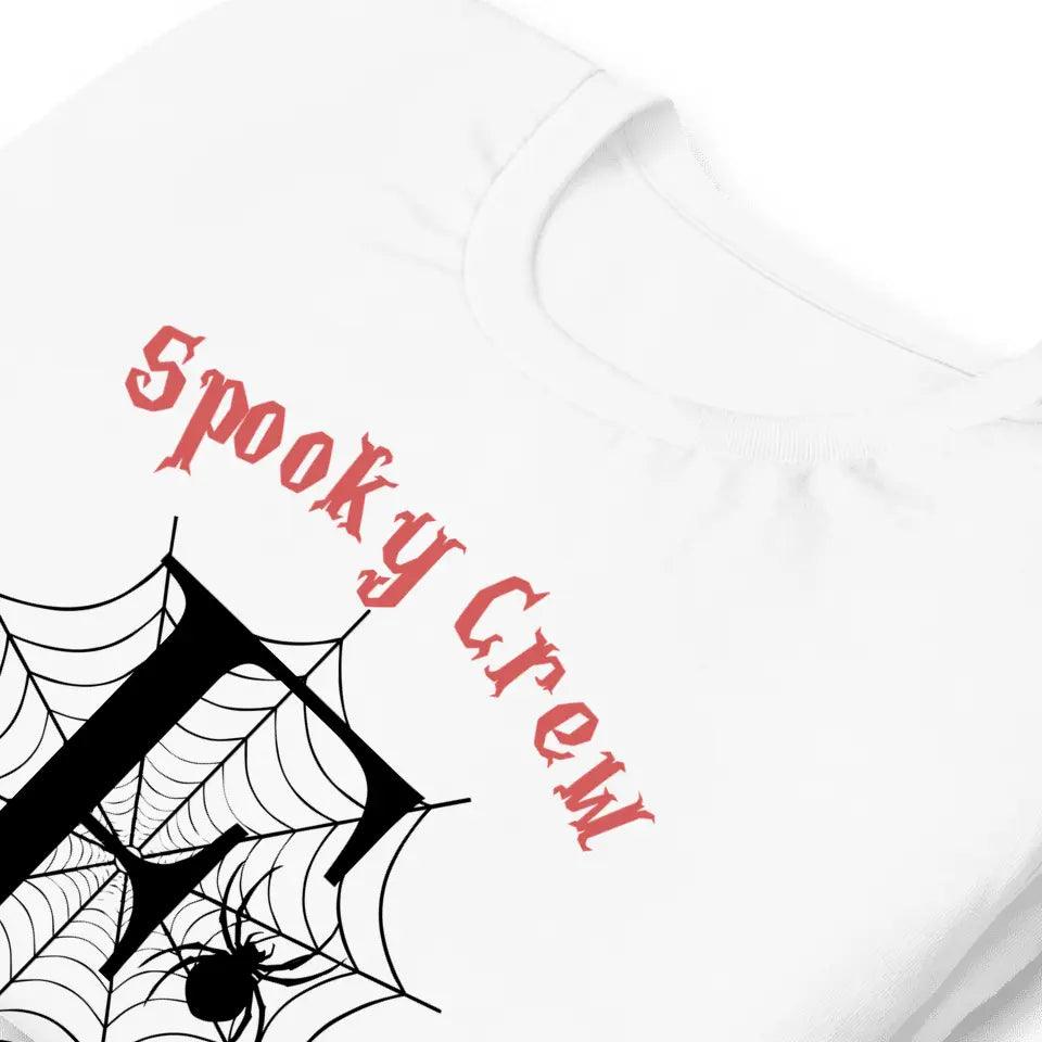 Custom Spooky Spider Web Initial T-Shirt - ART-TSH071 - ARTFULANE