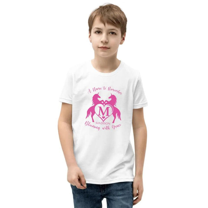 Custom Double Unicorn Heart Initial T-Shirt - ART-TSH074 - ARTFULANE