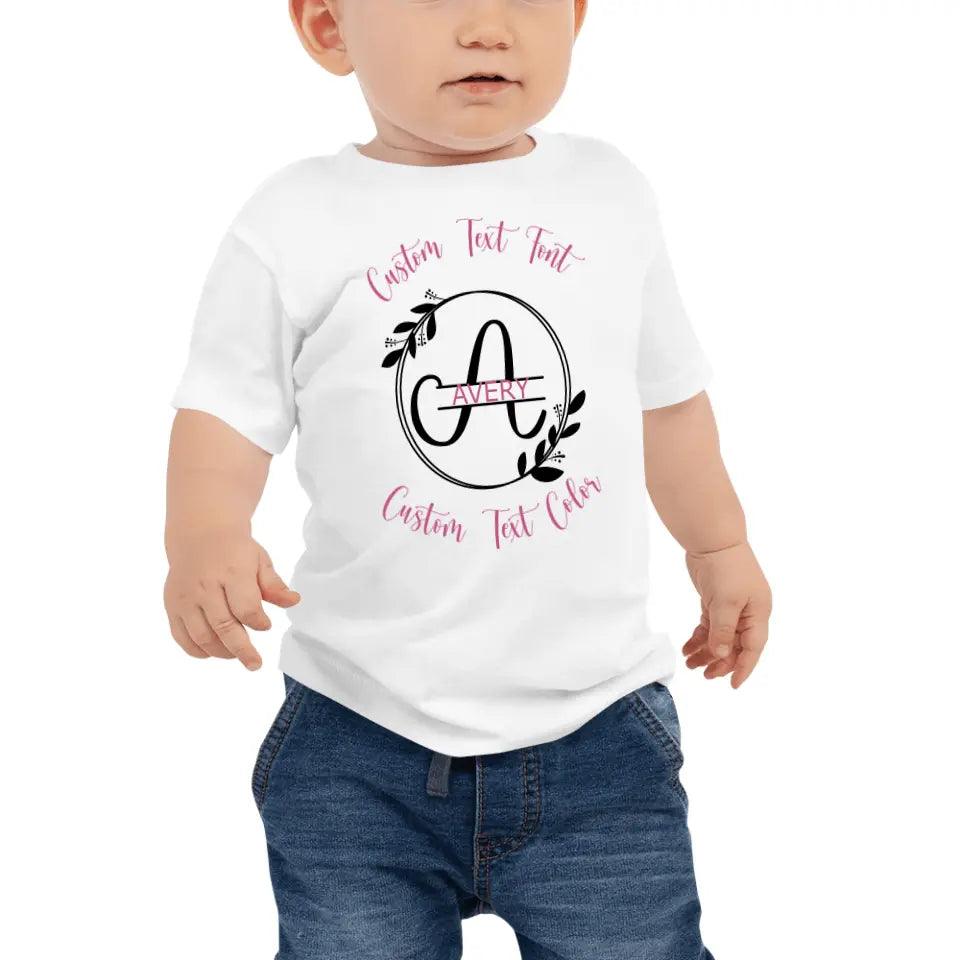 Custom Split Letter Monogram T-Shirt - ART-TSH076 - ARTFULANE