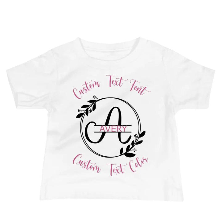 Custom Split Letter Monogram T-Shirt - ART-TSH076 - ARTFULANE