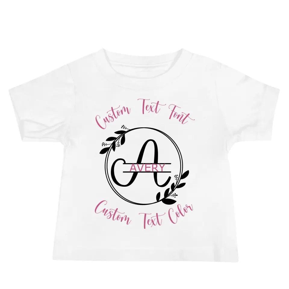 Custom Split Letter Monogram T-Shirt - ART-TSH076 - ARTFULANE