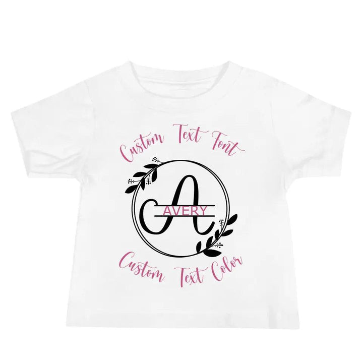 Custom Split Letter Monogram T-Shirt - ART-TSH076 - ARTFULANE