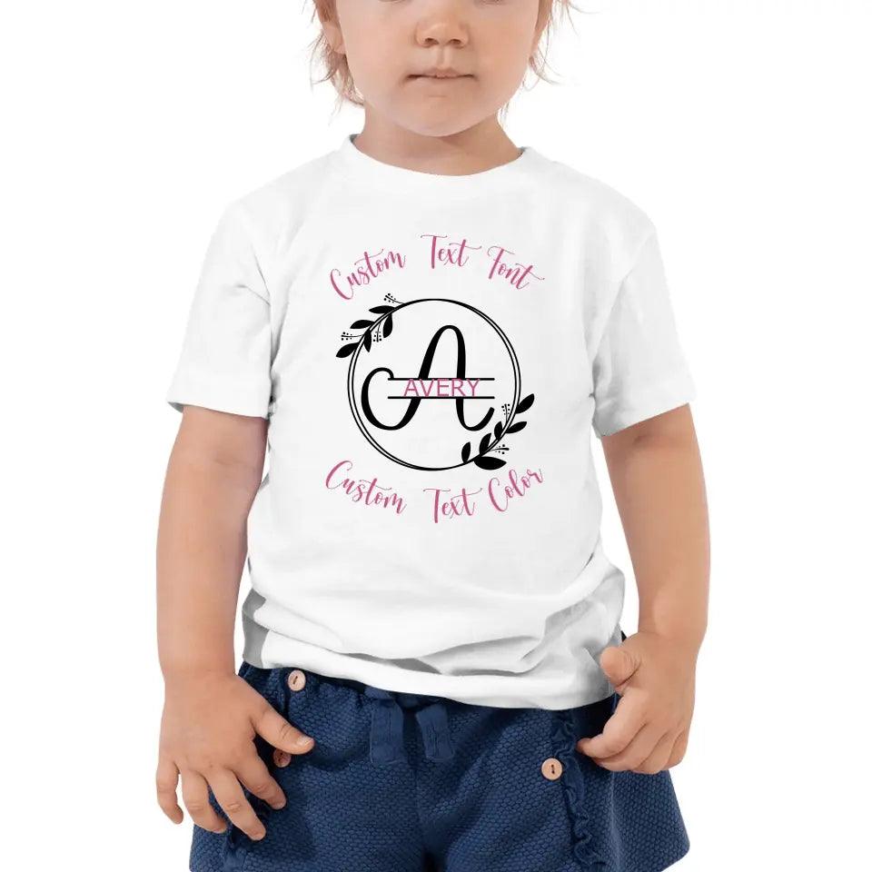 Custom Split Letter Monogram T-Shirt - ART-TSH076 - ARTFULANE