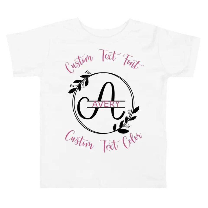 Custom Split Letter Monogram T-Shirt - ART-TSH076 - ARTFULANE