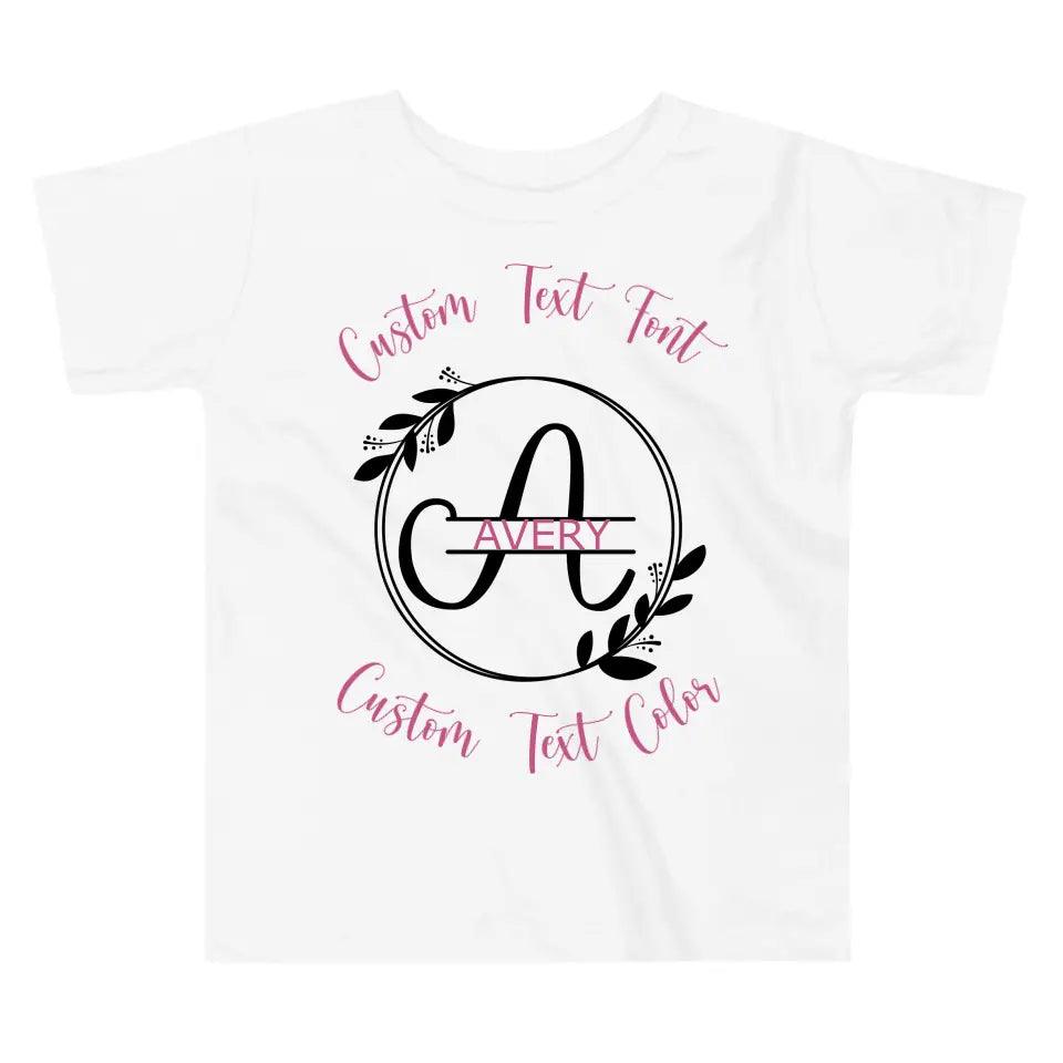 Custom Split Letter Monogram T-Shirt - ART-TSH076 - ARTFULANE