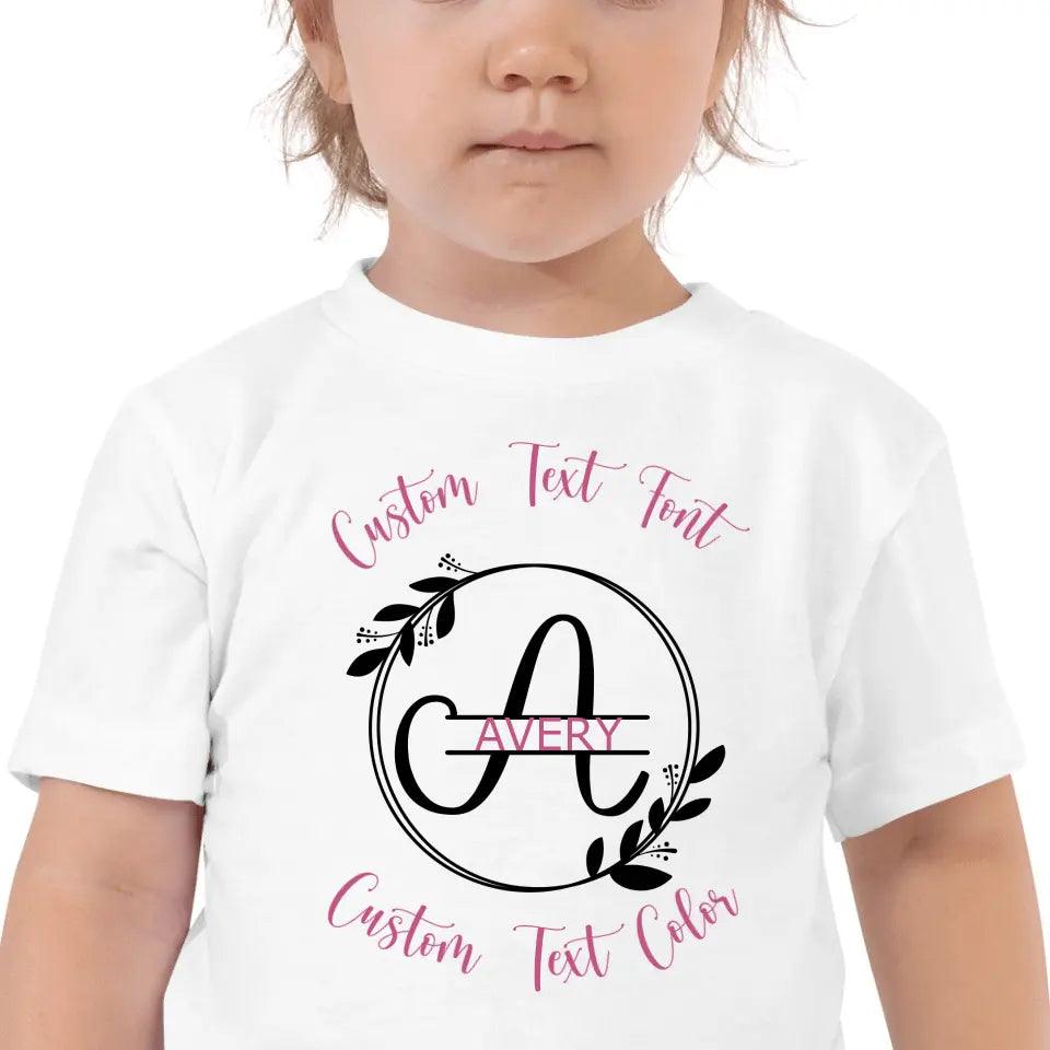 Custom Split Letter Monogram T-Shirt - ART-TSH076 - ARTFULANE