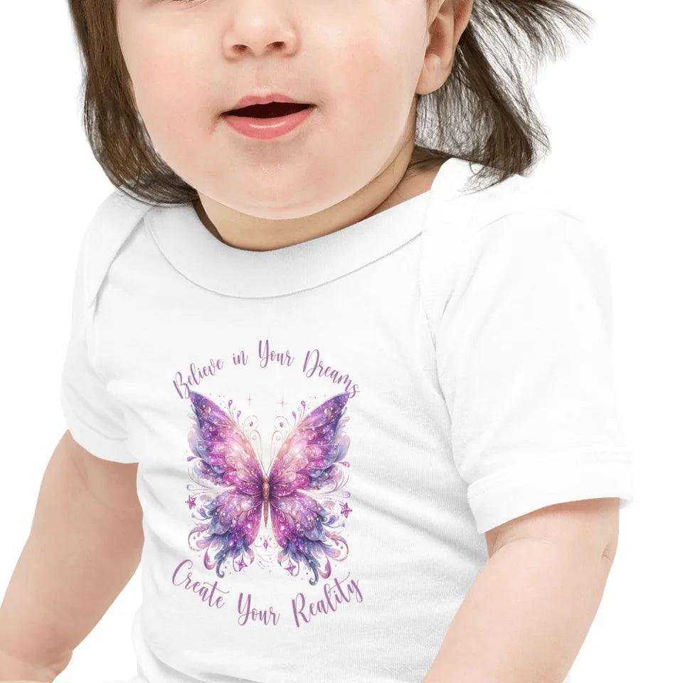 Custom Beautiful Glitter Print Butterflies T-Shirt - ART-TSH031 - ARTFULANE