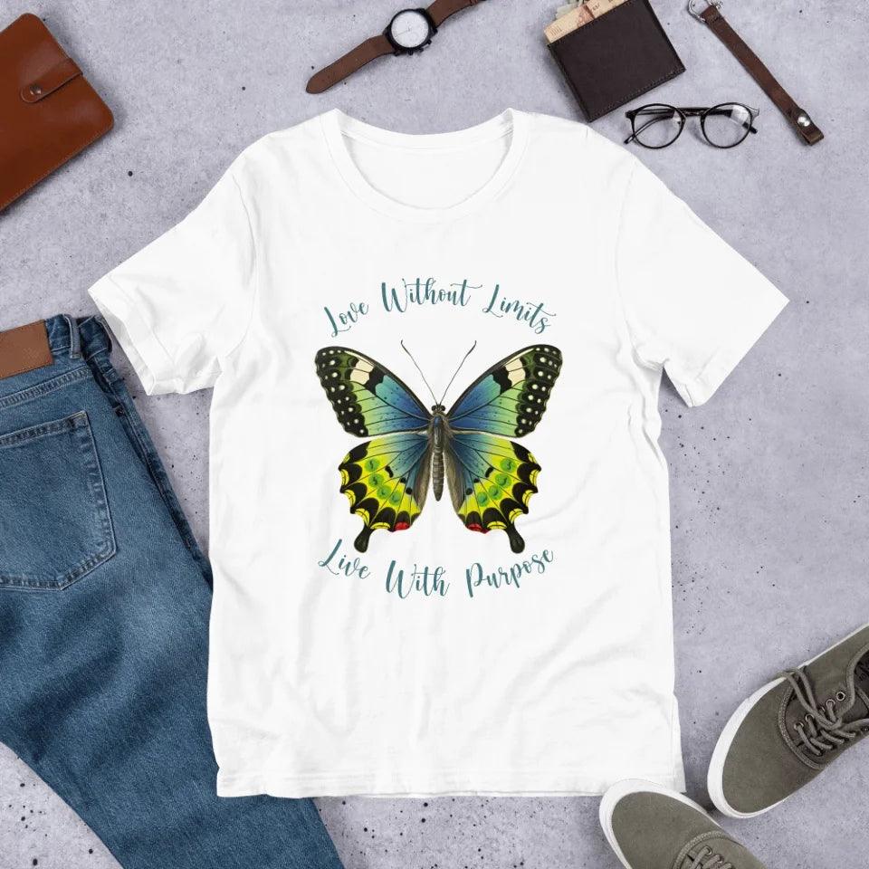 Custom Vintage Green Butterflies T-Shirt - ART-TSH032 - ARTFULANE