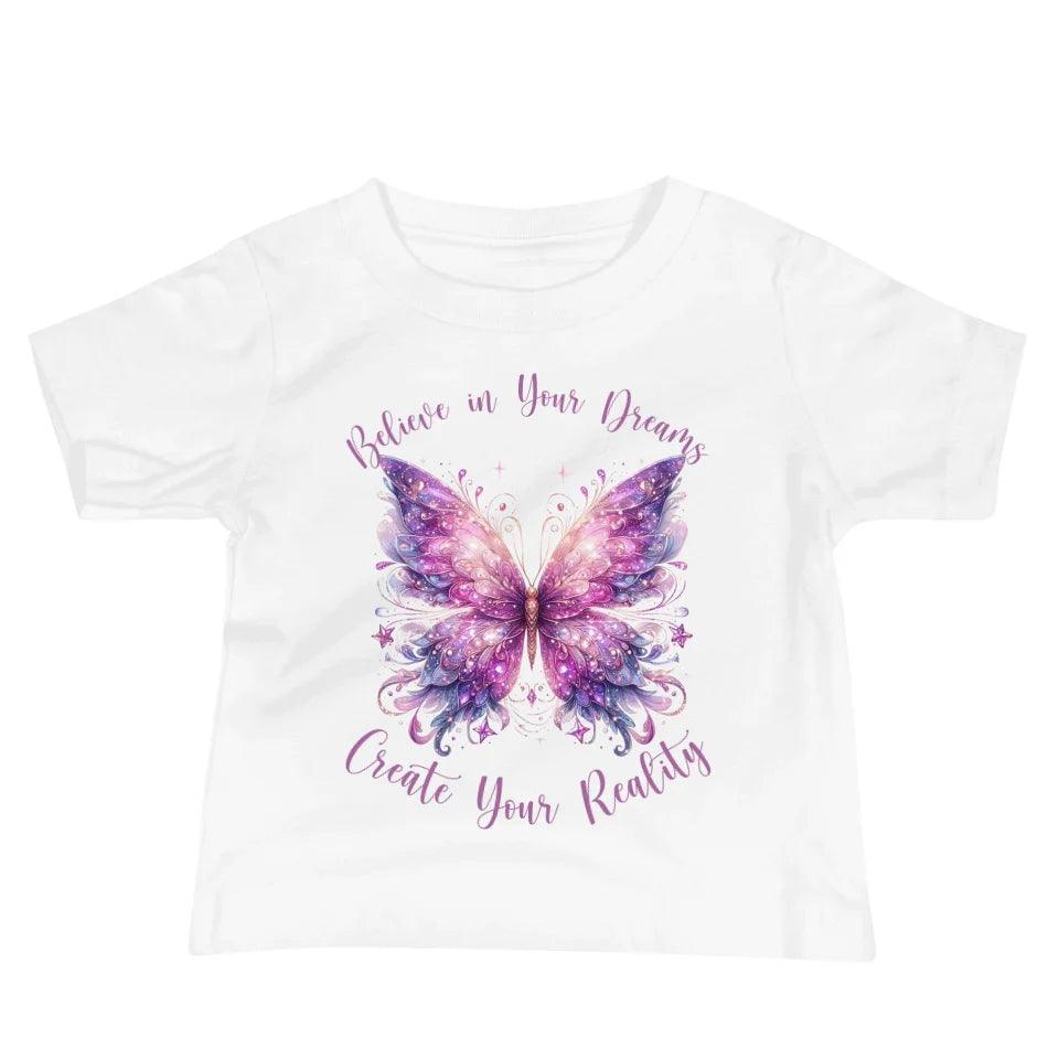 Custom Beautiful Glitter Print Butterflies T-Shirt - ART-TSH031 - ARTFULANE