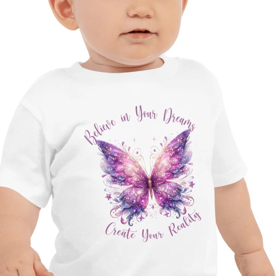 Custom Beautiful Glitter Print Butterflies T-Shirt - ART-TSH031 - ARTFULANE