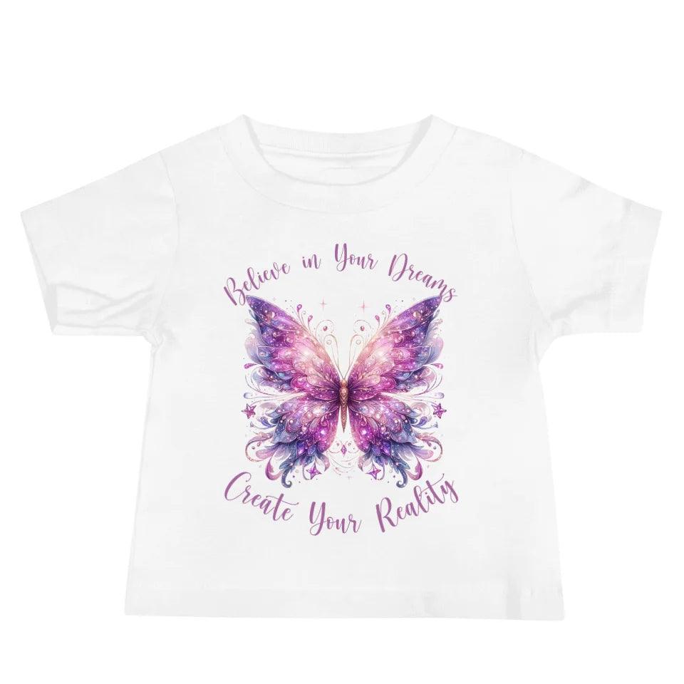 Custom Beautiful Glitter Print Butterflies T-Shirt - ART-TSH031 - ARTFULANE