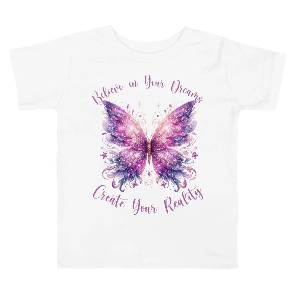 Custom Beautiful Glitter Print Butterflies T-Shirt - ART-TSH031 - ARTFULANE