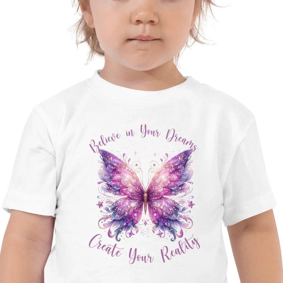 Custom Beautiful Glitter Print Butterflies T-Shirt - ART-TSH031 - ARTFULANE