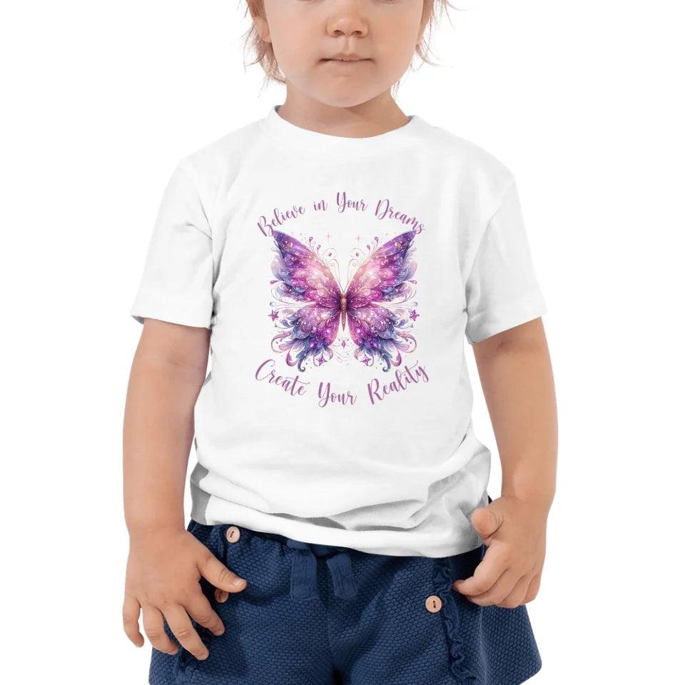 Custom Beautiful Glitter Print Butterflies T-Shirt - ART-TSH031 - ARTFULANE