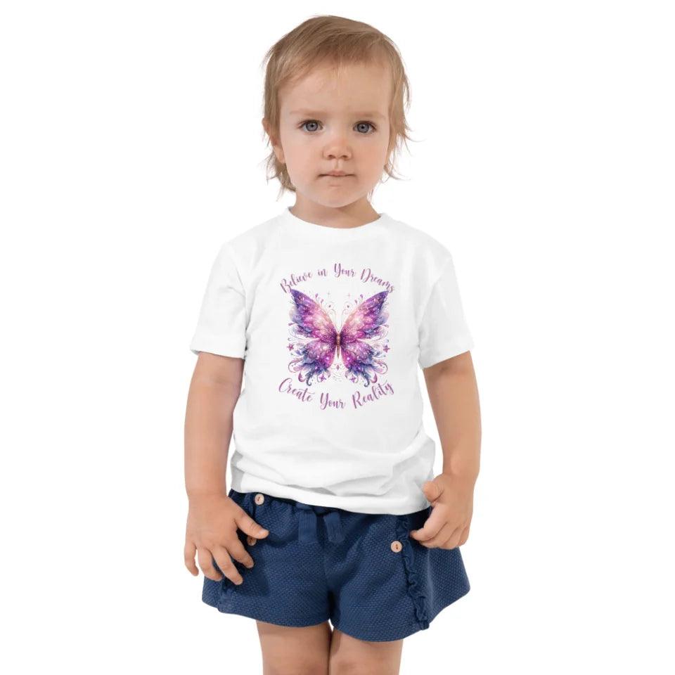 Custom Beautiful Glitter Print Butterflies T-Shirt - ART-TSH031 - ARTFULANE