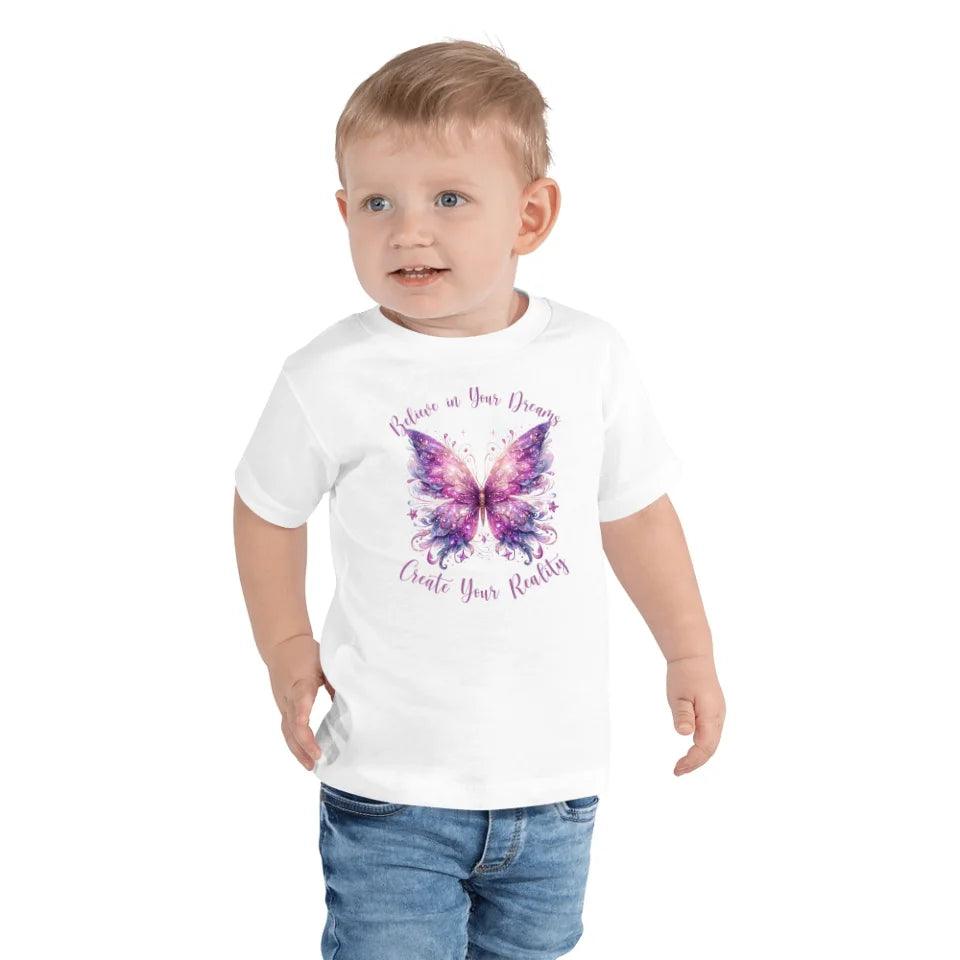 Custom Beautiful Glitter Print Butterflies T-Shirt - ART-TSH031 - ARTFULANE