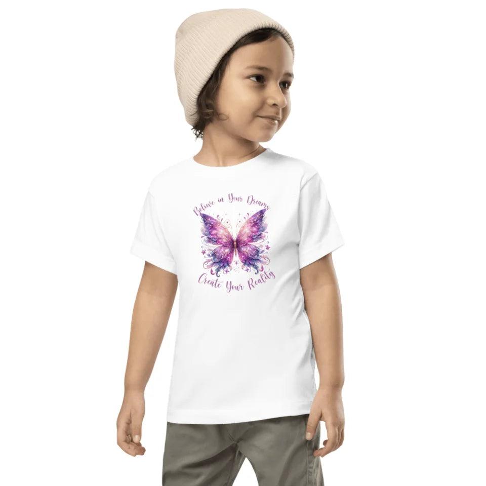 Custom Beautiful Glitter Print Butterflies T-Shirt - ART-TSH031 - ARTFULANE