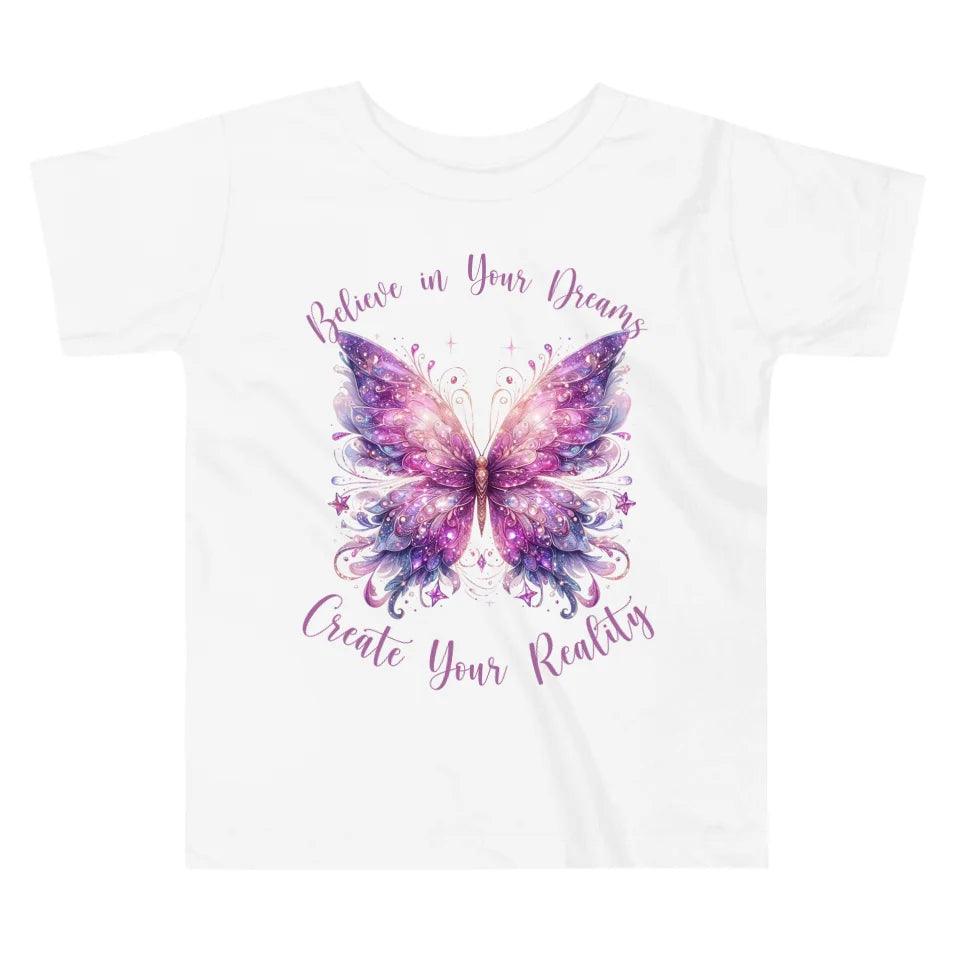 Custom Beautiful Glitter Print Butterflies T-Shirt - ART-TSH031 - ARTFULANE