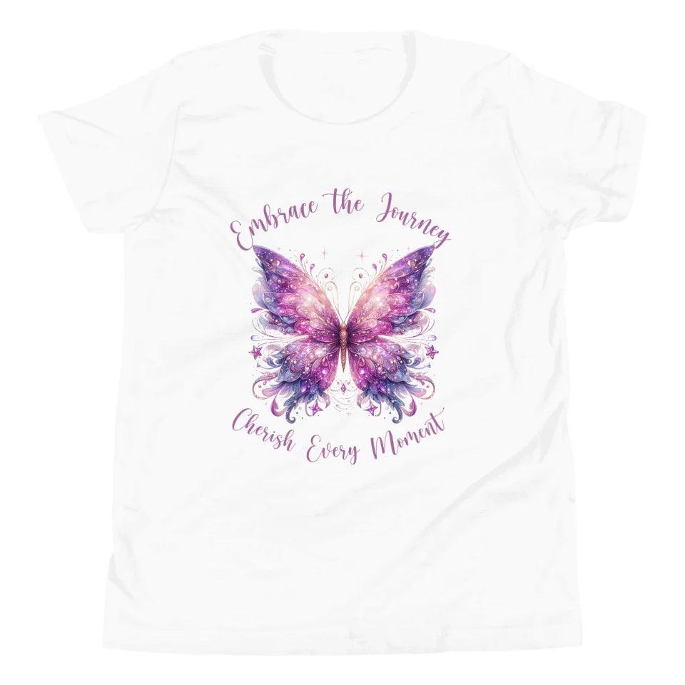 Custom Beautiful Glitter Print Butterflies T-Shirt - ART-TSH031 - ARTFULANE