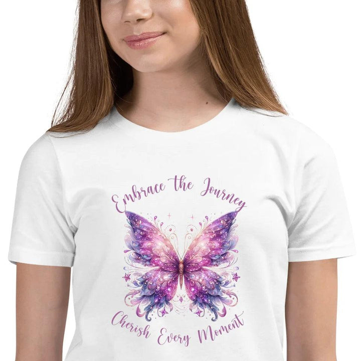 Custom Beautiful Glitter Print Butterflies T-Shirt - ART-TSH031 - ARTFULANE