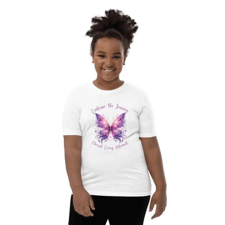 Custom Beautiful Glitter Print Butterflies T-Shirt - ART-TSH031 - ARTFULANE