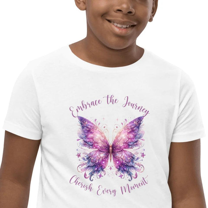 Custom Beautiful Glitter Print Butterflies T-Shirt - ART-TSH031 - ARTFULANE