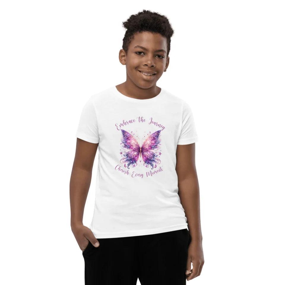 Custom Beautiful Glitter Print Butterflies T-Shirt - ART-TSH031 - ARTFULANE