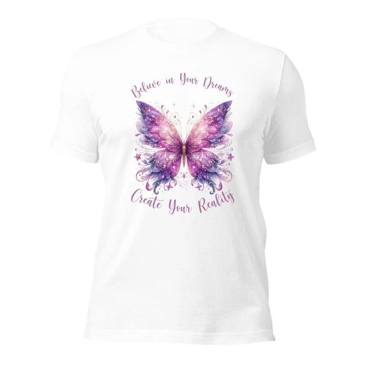 Custom Beautiful Glitter Print Butterflies T-Shirt - ART-TSH031 - ARTFULANE