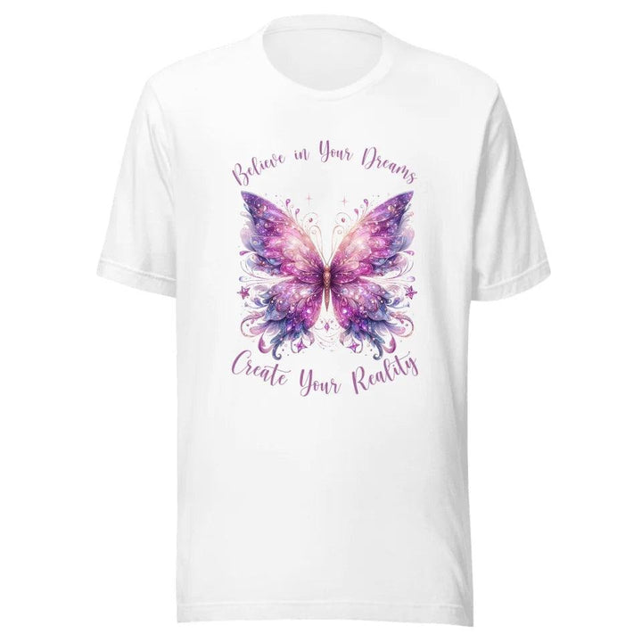 Custom Beautiful Glitter Print Butterflies T-Shirt - ART-TSH031 - ARTFULANE