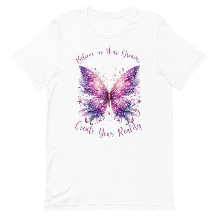 Custom Beautiful Glitter Print Butterflies T-Shirt - ART-TSH031 - ARTFULANE