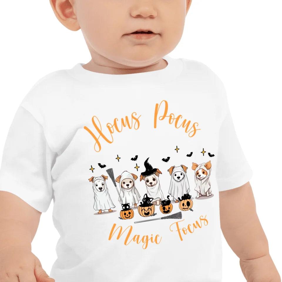 Custom Cute Retro Halloween Ghost Dogs T-Shirt - ART-TSH054 - ARTFULANE