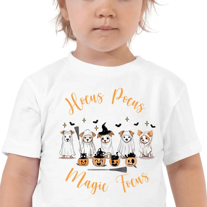 Custom Cute Retro Halloween Ghost Dogs T-Shirt - ART-TSH054 - ARTFULANE