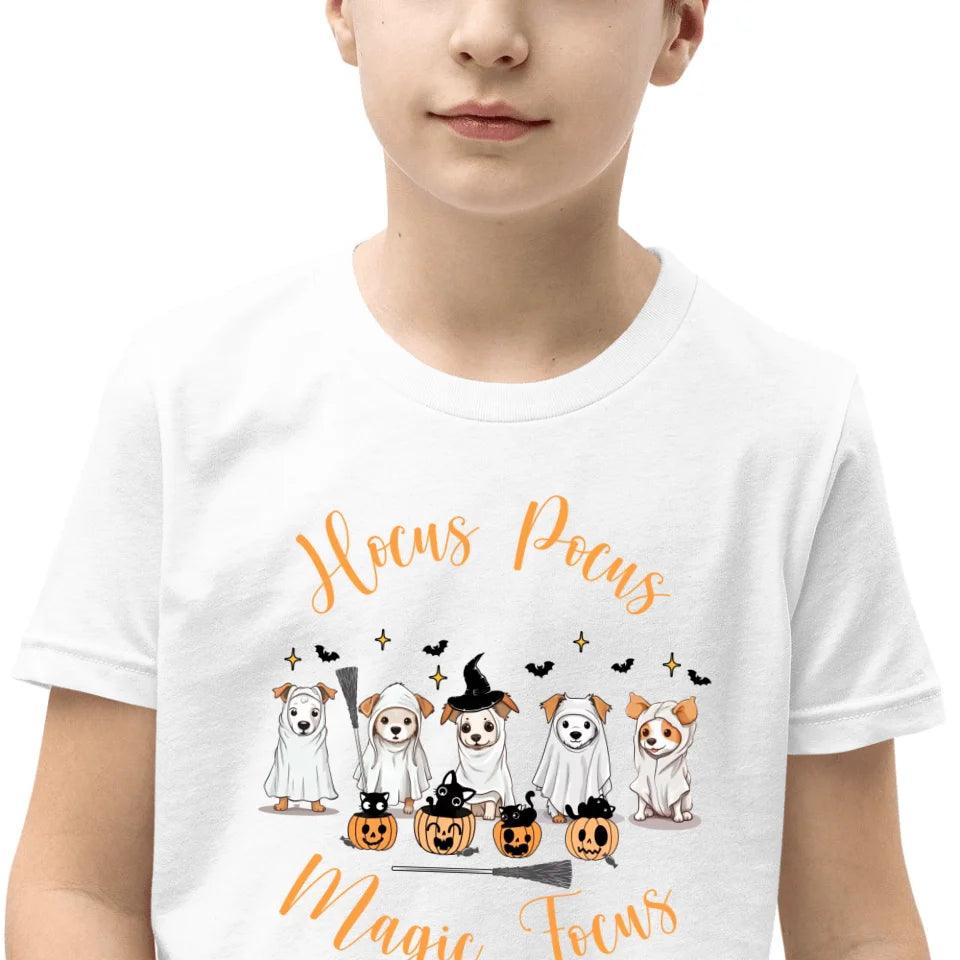 Custom Cute Retro Halloween Ghost Dogs T-Shirt - ART-TSH054 - ARTFULANE