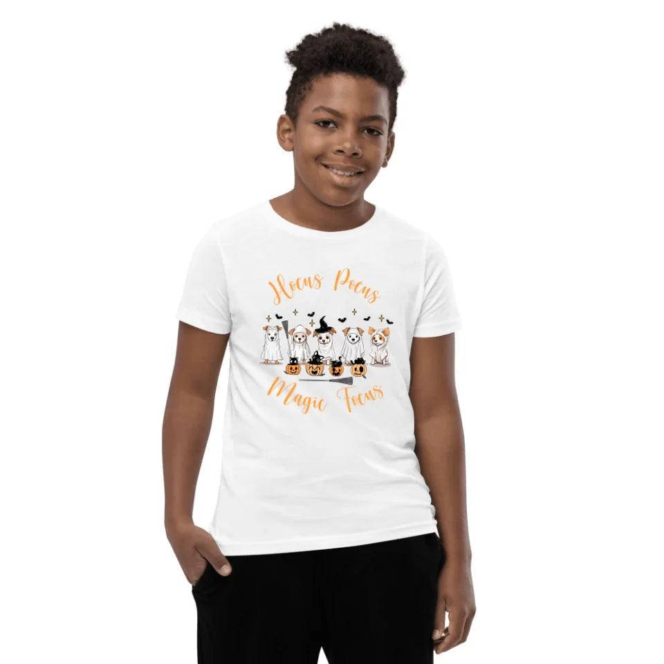 Custom Cute Retro Halloween Ghost Dogs T-Shirt - ART-TSH054 - ARTFULANE